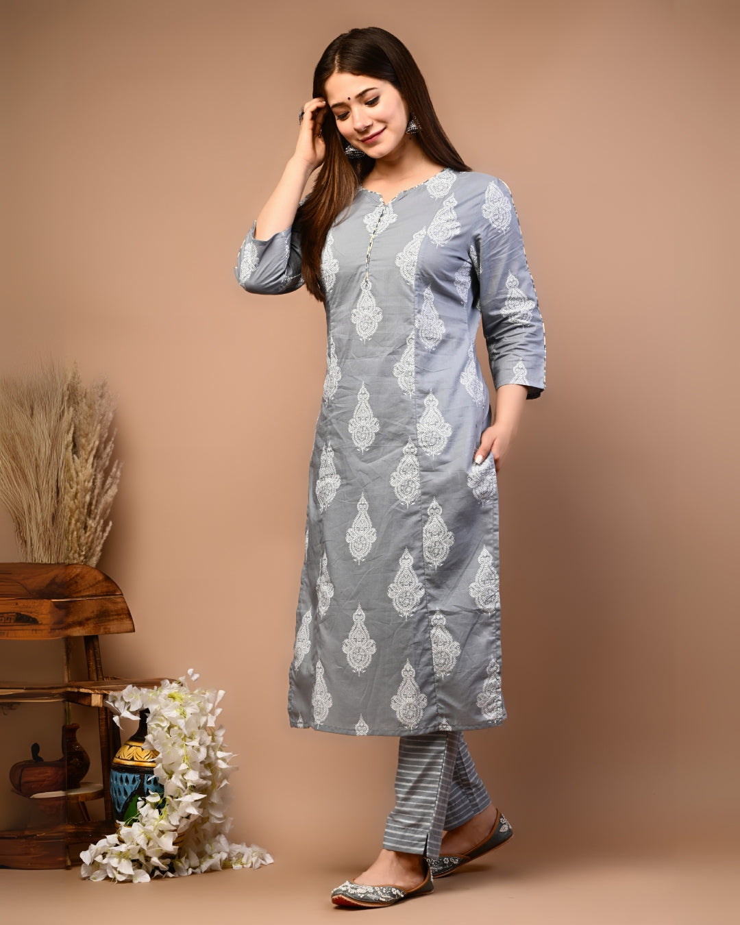 RimeLine Ethnic motifs Straight kurta for women