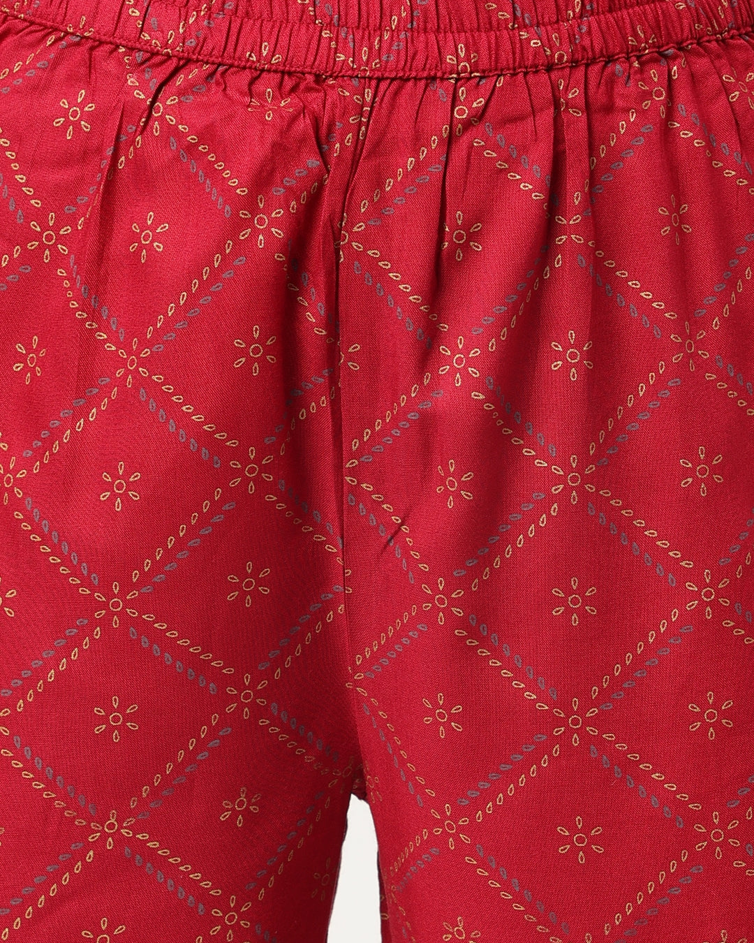 RimeLine Floral yoke design Straight kurta for women