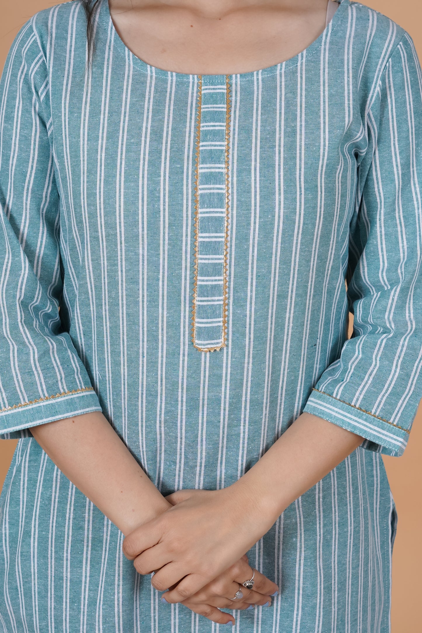 RimeLine Round Neck Straight kurta for women