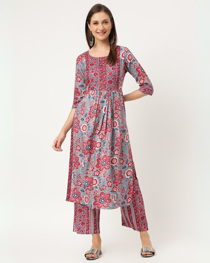 RimeLine Floral Printed Kurta pant set for Women