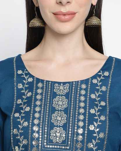 RimeLine Embroidered Nayracut Kurta for women