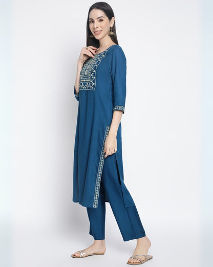 RimeLine Embroidered Nayracut Kurta for women