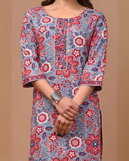 Round neck kurti for women