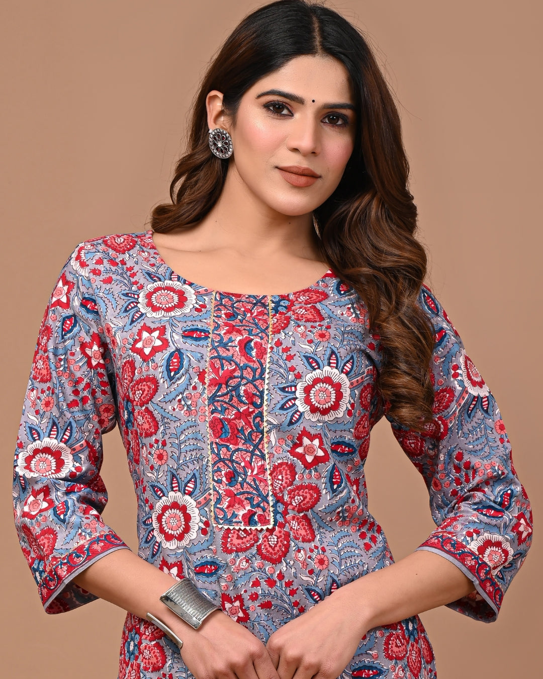 Round neck kurti for women