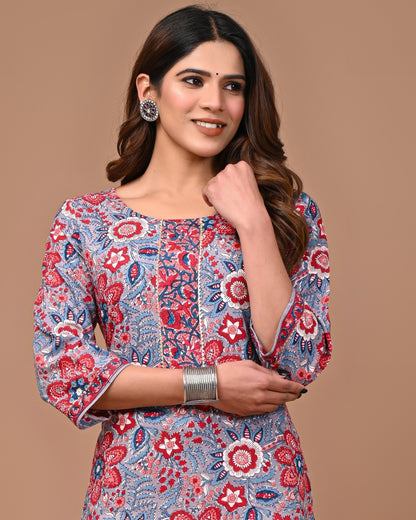 Round neck kurti for women