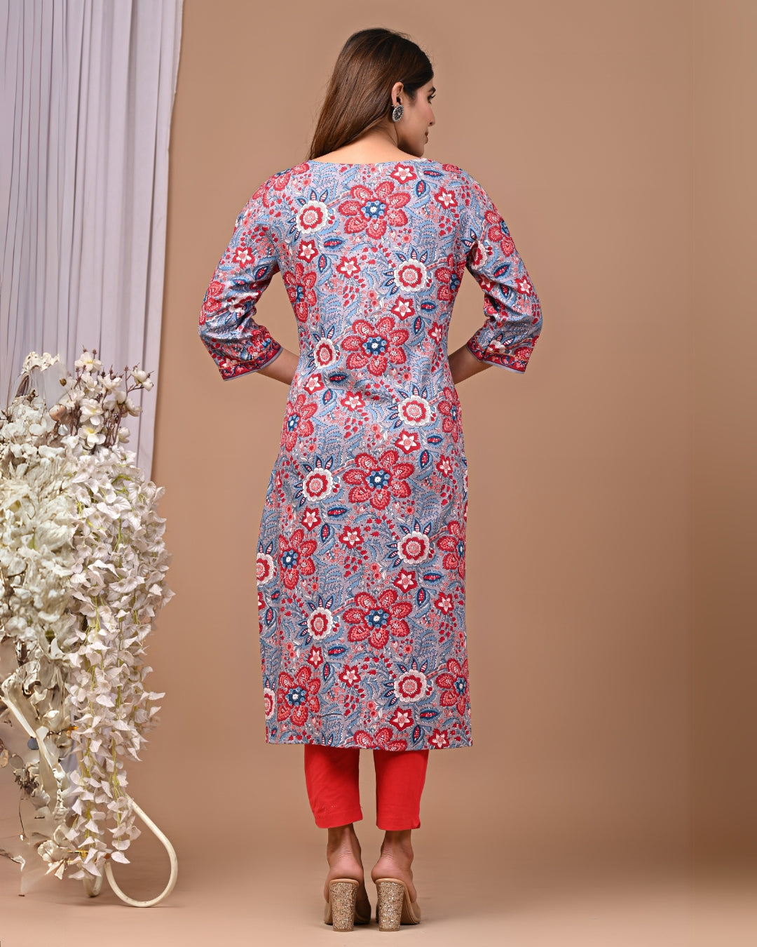 Round neck kurti for women