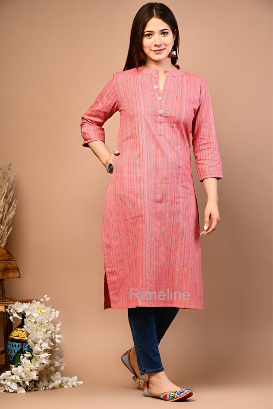 RimeLine Mandarin Straight kurta for women