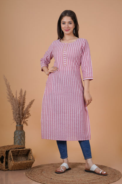 RimeLine Round Neck Straight kurta for women - Rimeline
