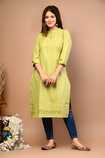 RimeLine Mandarin Straight kurta for women