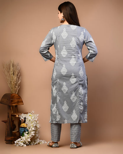 RimeLine Ethnic motifs  Straight kurta for women