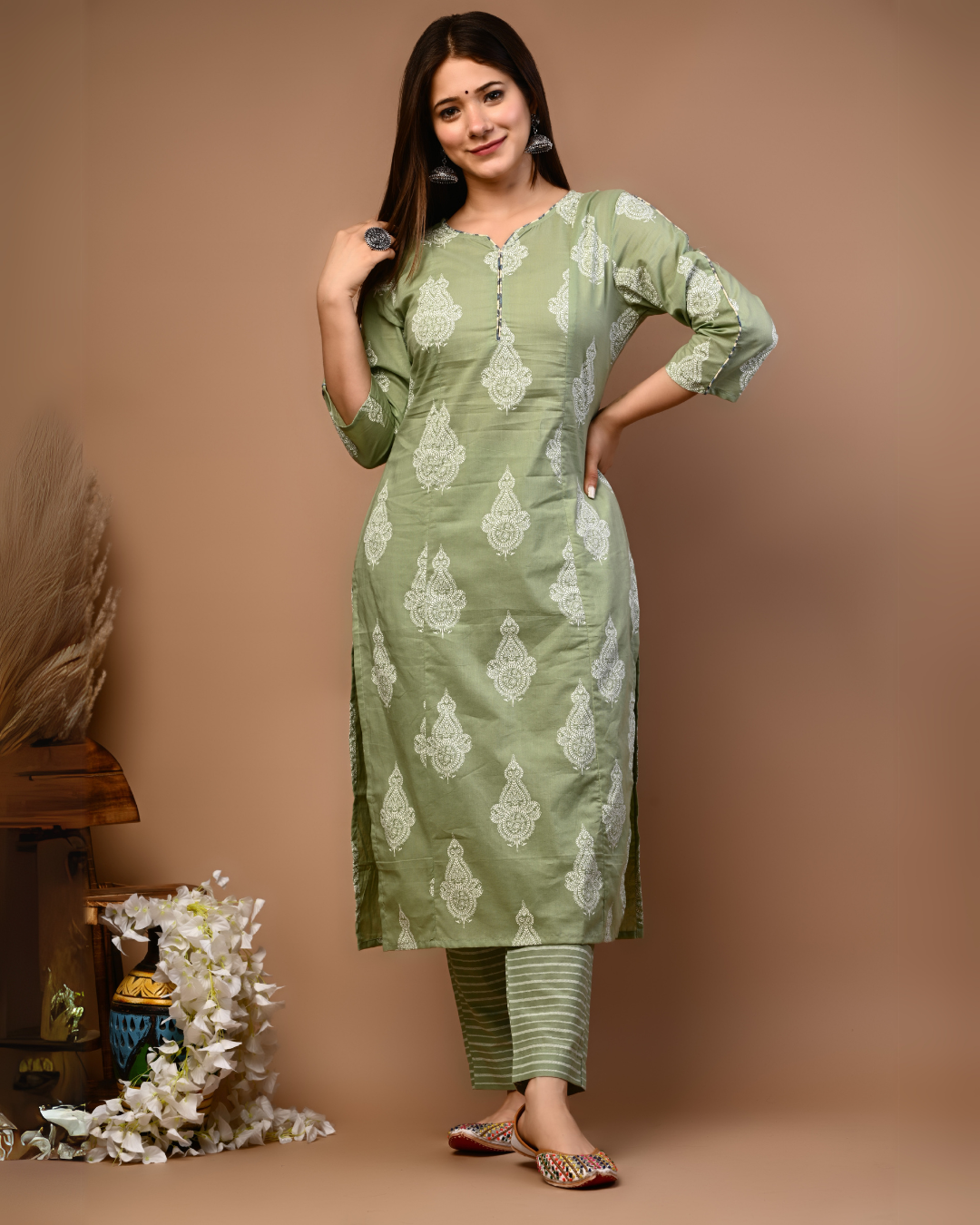 RimeLine Ethnic motifs Straight kurta for women