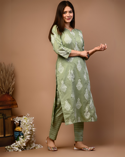 RimeLine Ethnic motifs Straight kurta for women