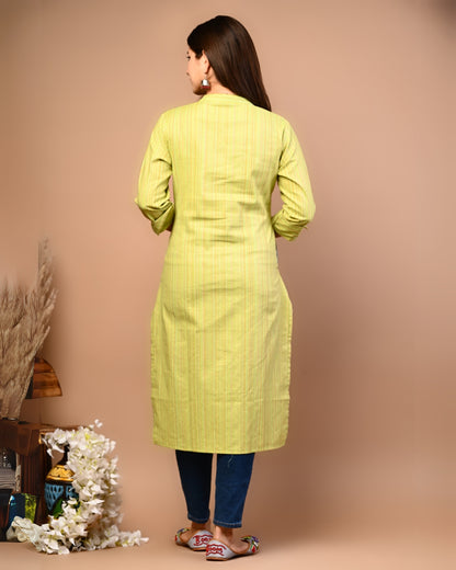 RimeLine Mandarin Straight kurta for women