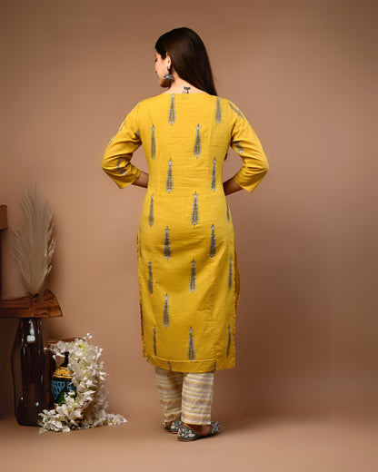 RimeLine Round Neck Straight kurta for women