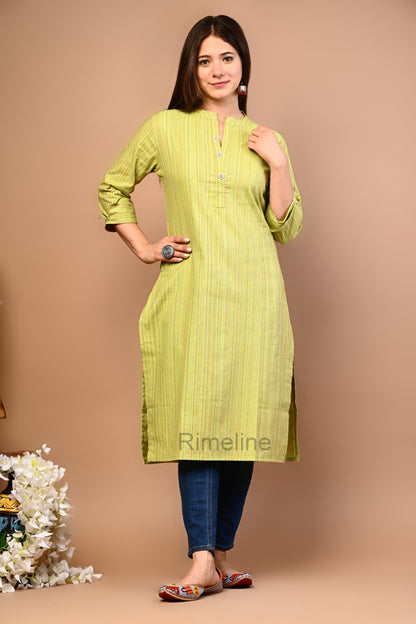 RimeLine Mandarin Straight kurta for women