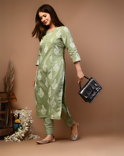 RimeLine Ethnic motifs Straight kurta for women