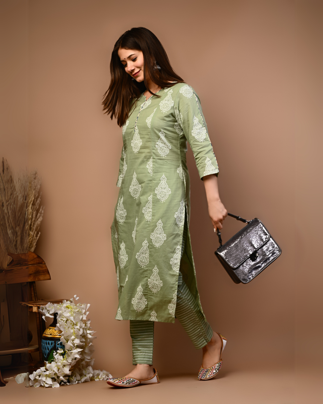 RimeLine Ethnic motifs Straight kurta for women