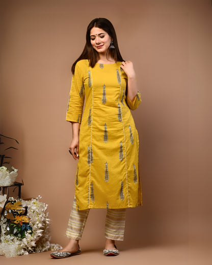 RimeLine Round Neck Straight kurta for women