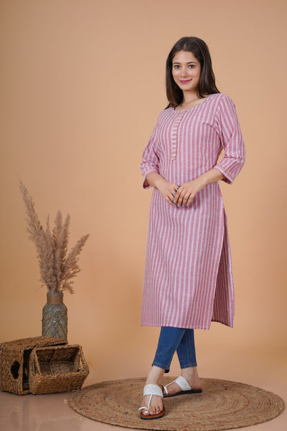 RimeLine Round Neck Straight kurta for women - Rimeline