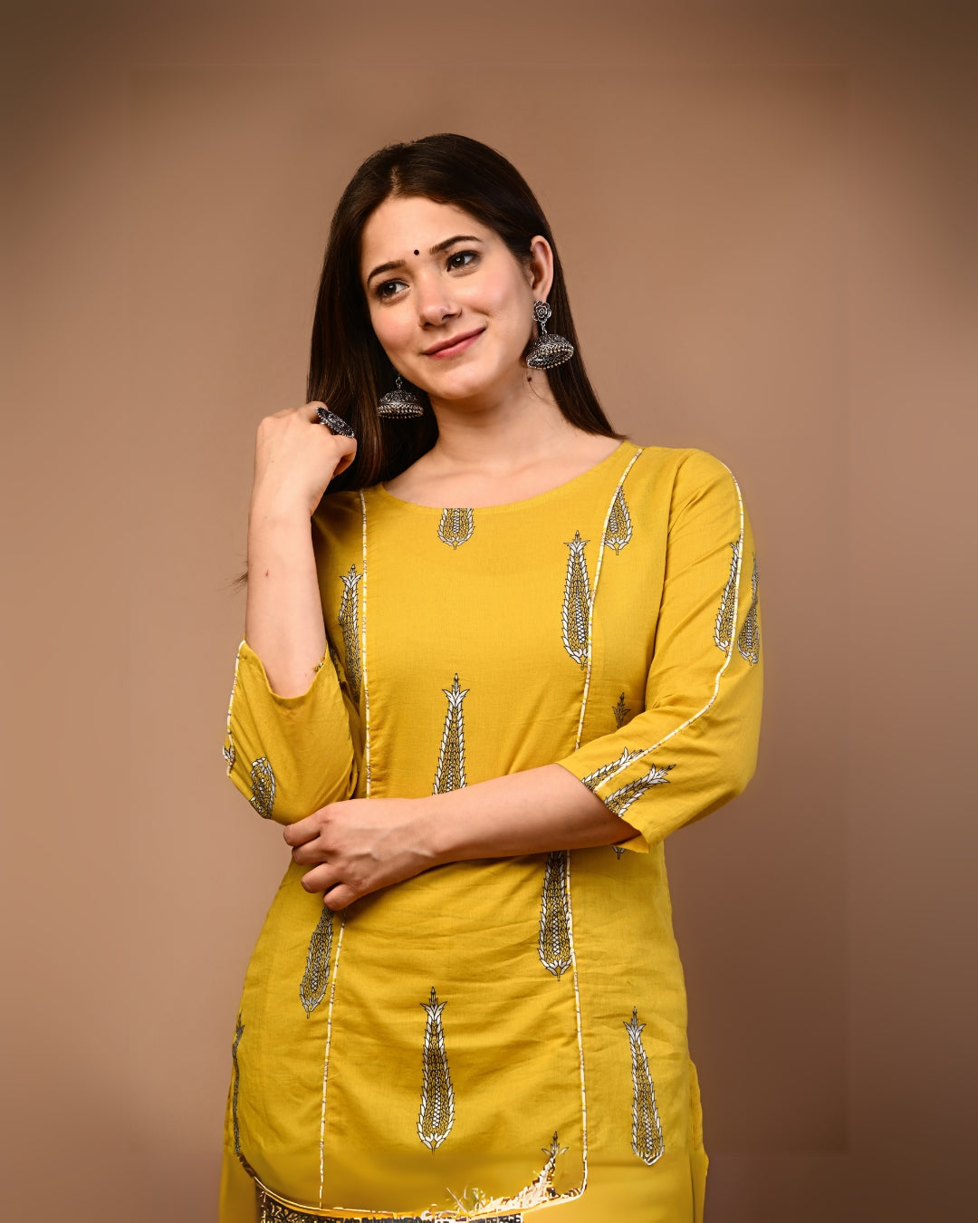 RimeLine Round Neck Straight kurta for women