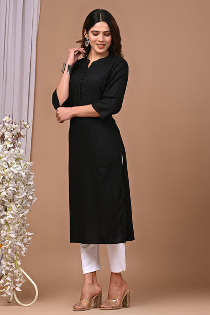 RimeLine Mandarin Neck Kurti for Women