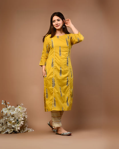 RimeLine Round Neck Straight kurta for women