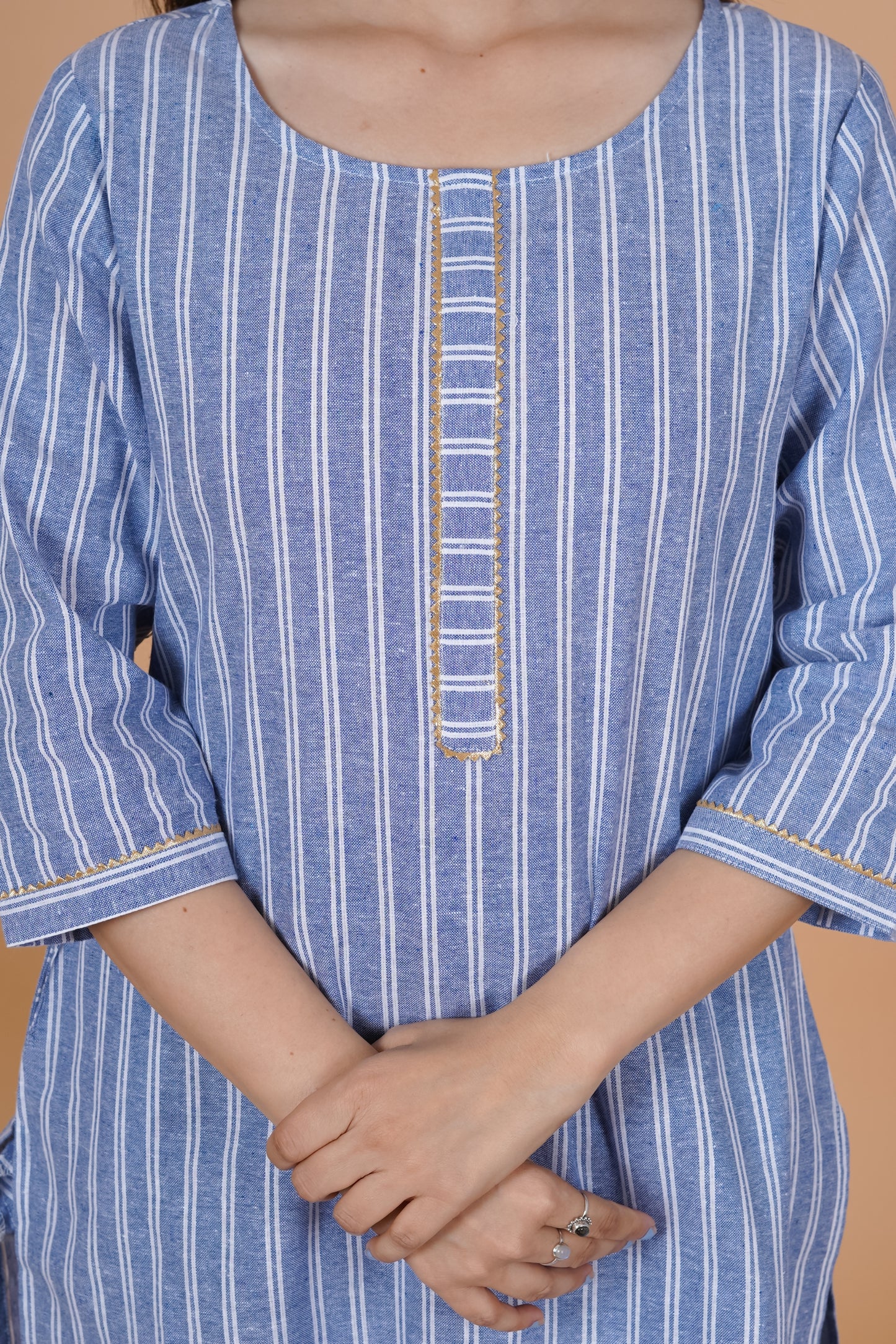 RimeLine Round Neck Straight kurta for women