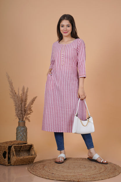 RimeLine Round Neck Straight kurta for women - Rimeline