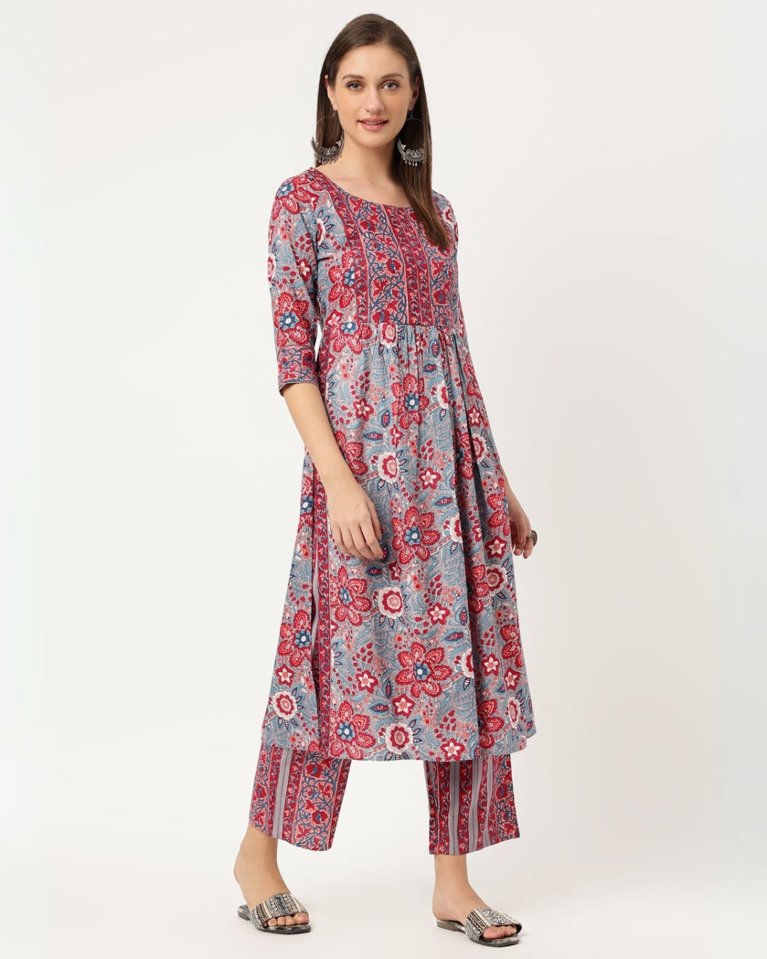 RimeLine Floral Printed Kurta pant set for Women