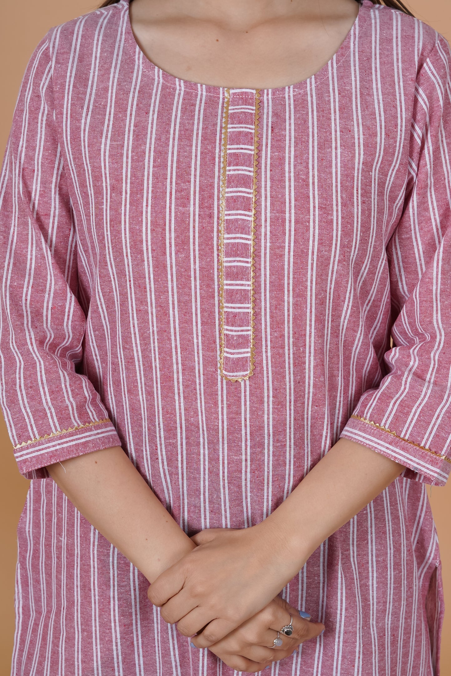 RimeLine Round Neck Straight kurta for women - Rimeline