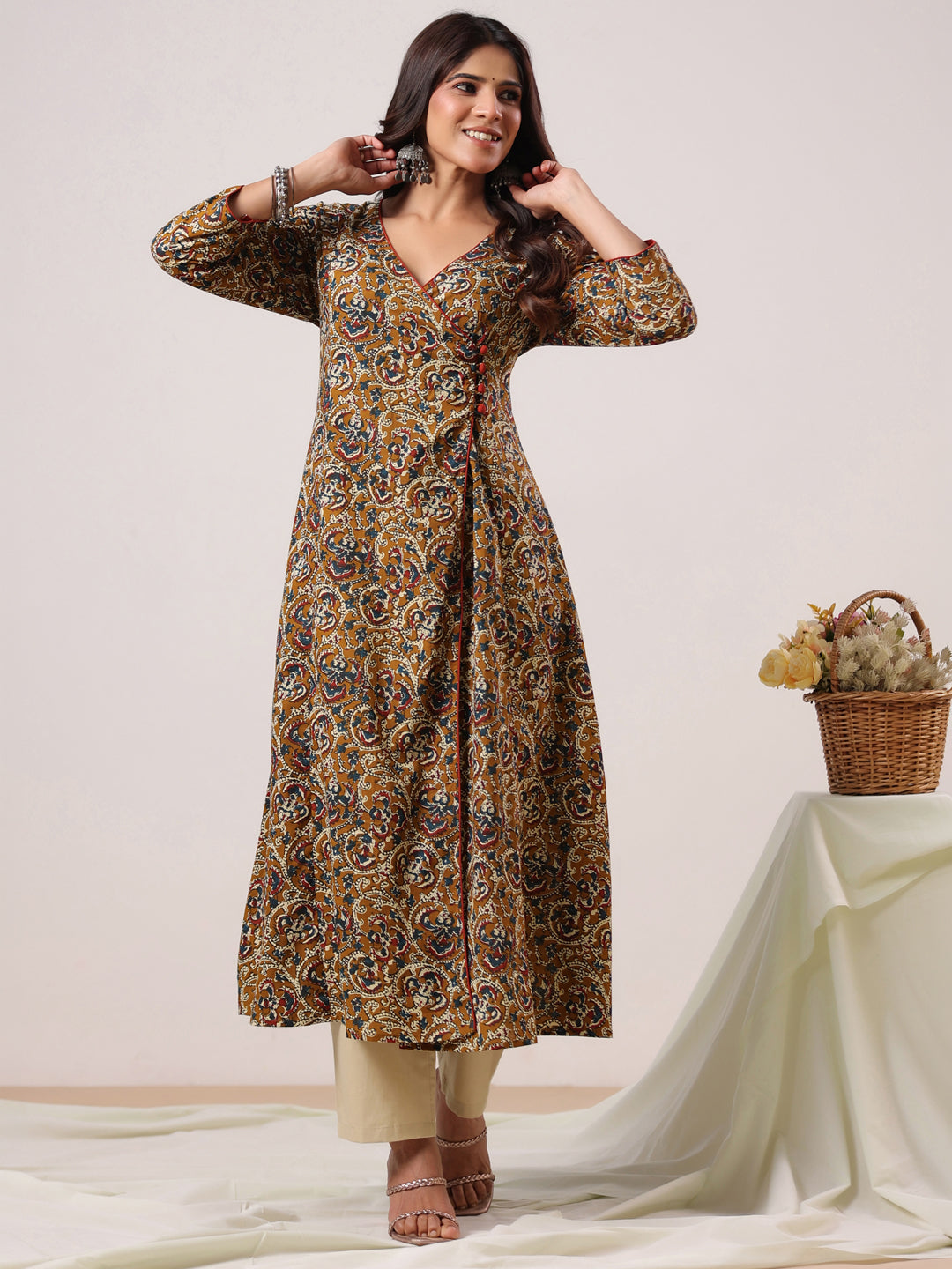 Rimeline Women Ethnic Motifs Printed Floral Kurta