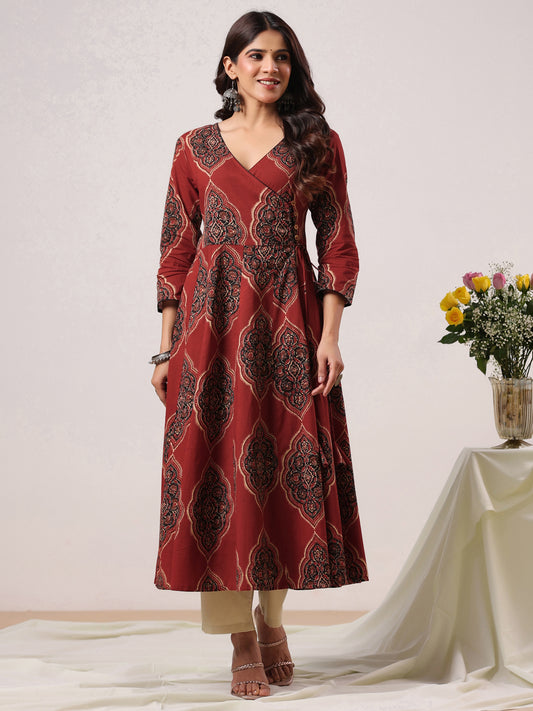 Rimeline Women Ethnic Motifs Printed Floral Kurta