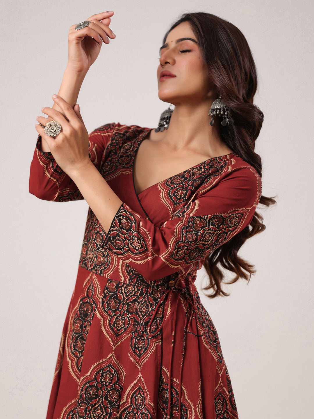 Rimeline Women Ethnic Motifs Printed Floral Kurta