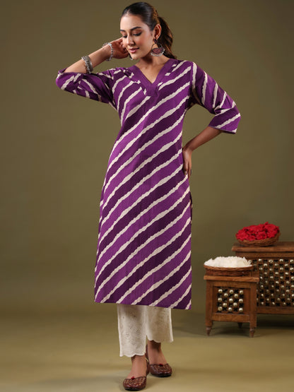 Rimeline Women Ethnic Motifs Printed Fusion Cotton Straight Kurta