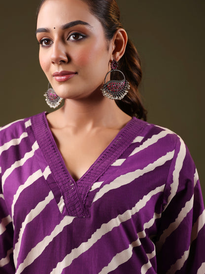 Rimeline Women Ethnic Motifs Printed Fusion Cotton Straight Kurta