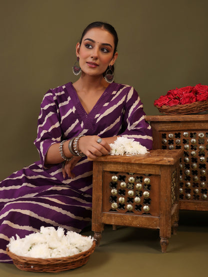 Rimeline Women Ethnic Motifs Printed Fusion Cotton Straight Kurta